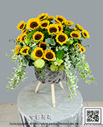 編號:B001011 - 優雅花器向日葵盆花