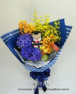 編號:F00228 - 畢業花束-學士熊
